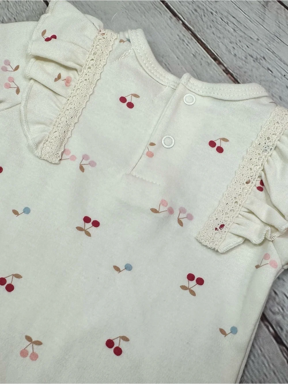NWT rabbit + bear 4pc organic cherry set coquette ruffle feminine cottage